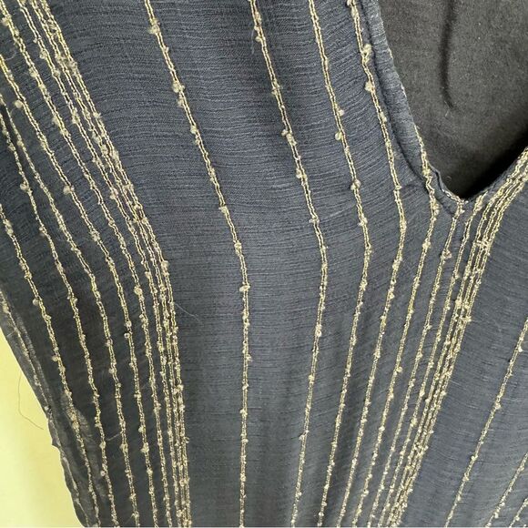 Zadig & Voltaire Racy Navy Blue Metal Shift Tunic Mini Dress S - Picture 5 of 11